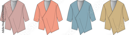 Assortment of Colorful Cardigan Designs A Stylish Apparel Collection in Various Hues and Styles