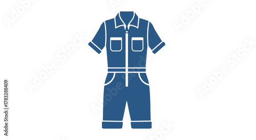 Blue Jumpsuit Illustration A Stylish and Practical Garment.