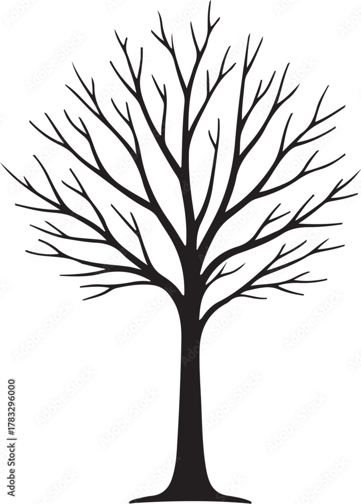 Obraz premium Black Tree Silhouette Bundle