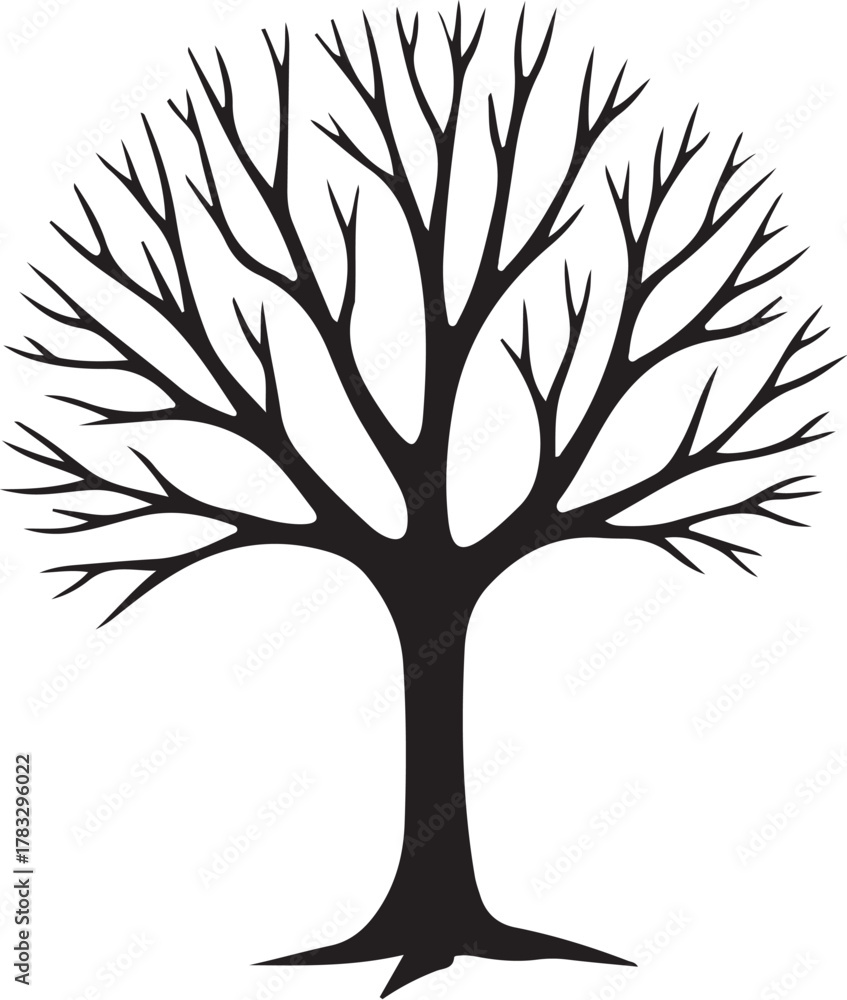 Obraz premium Black Tree Silhouette Bundle
