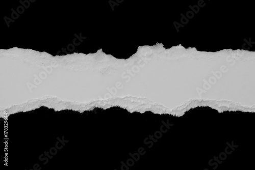 Wallpaper Mural torn ripped paper on black background. Torontodigital.ca