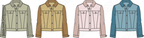 Fashionable Denim Jacket Set Collection of Stylish Casualwear for Men & Women