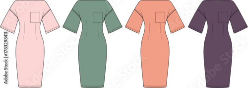 Minimalist T-shirt Dresses in Various Colors A Wardrobe Staple
