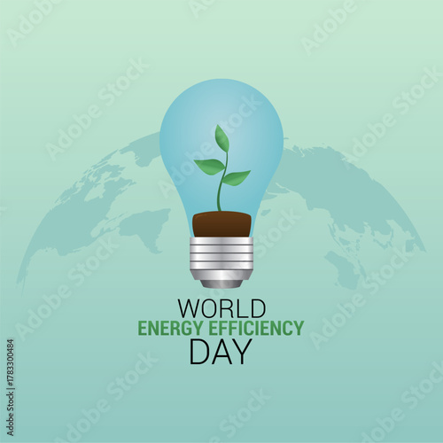Vector graphic of Energy Efficiency Day for Energy Efficiency Day celebration.