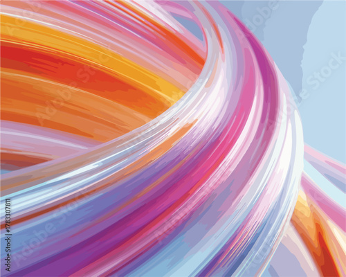 Fundo abstrato vibrante com linhas coloridas e fluidas, criando um efeito dinâmico e moderno para design gráfico e digital.