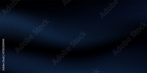 Black dark gray blue abstract elegant background. Drapery. Curtain. Fabric material. Soft folds. Wave stripe line. Gradient. Empty space. Design. Template.
