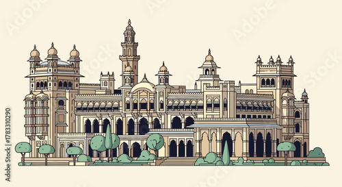 Amba Vilas Palace Illustration A Glimpse into the Majesty of Mysore