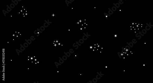Dark Sky with Scattered Stars A Minimalist Illustration of the Night Sky