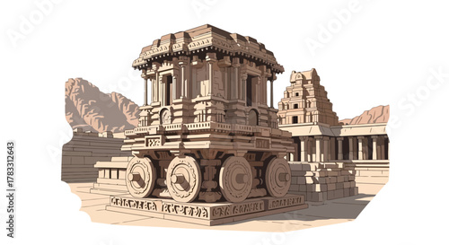 Stone Chariot in Hampi A Majestic Monument of Ancient Indian Architecture