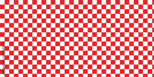 Red and white checkered pattern, Checkerboard seamless pattern