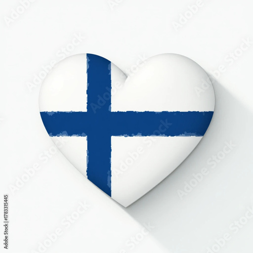 finland flag painted on wooden tag
