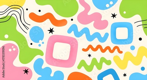 seamless pattern with funny monsters