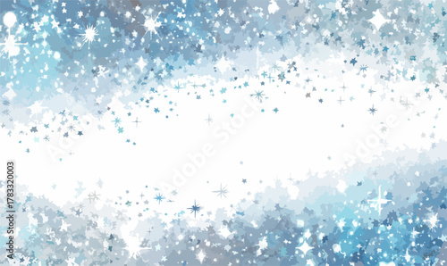 Ein wunderschöner Vektorhintergrund mit funkelnden Sternen und einem Hauch von Blau, perfekt für digitale Designs und kreative Projekte.