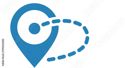 Location tracking route map pointer icon gps navigation destination travel distance direction 100 char