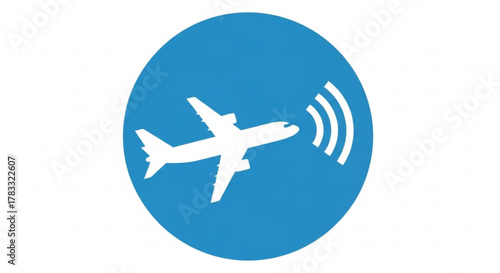 Airplane flight mode icon vector illustration for travel and transportation related design and graphics use