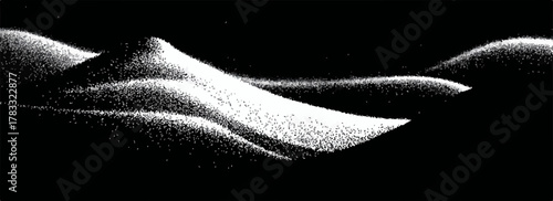 Abstrakte Wellenformen und Schatten in einem dramatischen Schwarz-Weiß-Design