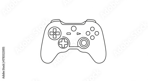 Downloadable vector outline of a video game controller gamepad for gaming and console enthusiasts design