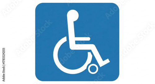 Accessibility symbol wheelchair sign for disabled access and mobility assistance information needs here