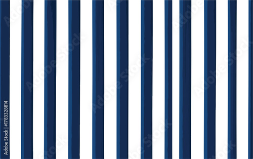 Fondo abstracto de rayas verticales azul marino y blanco, patrón náutico o marinero para diseño textil.