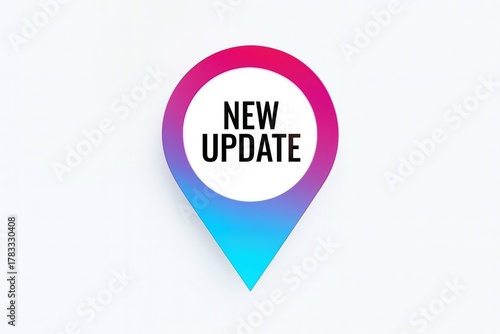 Free Download Location marker with the words new update inside symbolizing an announcement or notification of recent information - GFXLoad