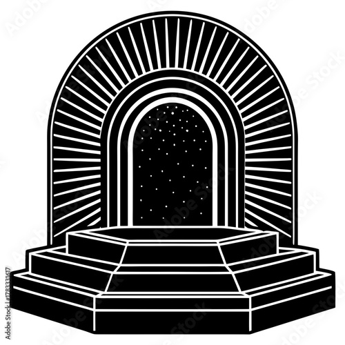 vector illustration of an arch