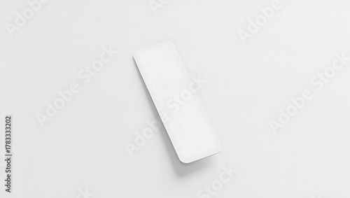 A sleek, modern white case with a minimalist design, shown from above on a clean white background.
