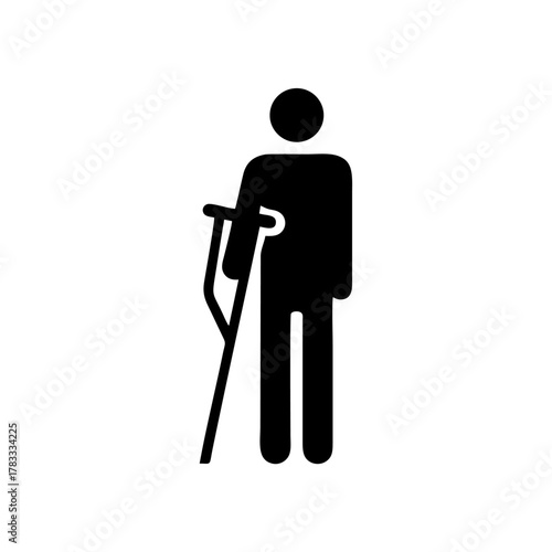 Priority access for injured people vector design sign public information symbols standard ISO 7001