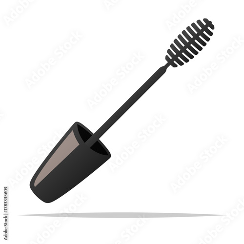 Mascara brush lid vector isolated illustration