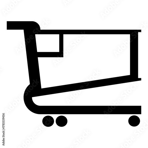 shopping cart on a white background