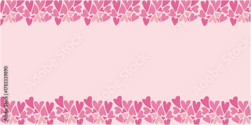 Heart pattern decoration illustration. Pink lovely heart icon design banner for Valentine's day. Vector illistration