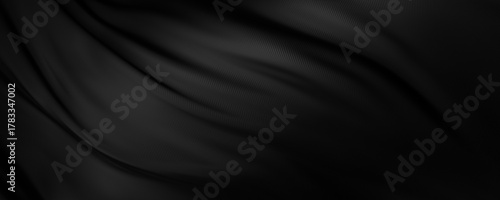 Abstract black fabric background with copy space 3D Render Black friday banner