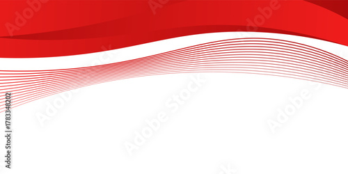 Red abstract wave wallpaper modern design with copy space. suit for banner, web, brochure