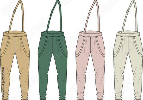 Overalls Style Trousers Set Fashionable & Comfortable Bottoms