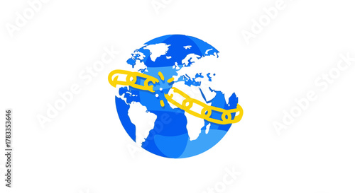 Global Connectivity - A Chain Linking the World.