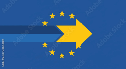 European Union Forward Direction - A Symbol of Progress and Future.