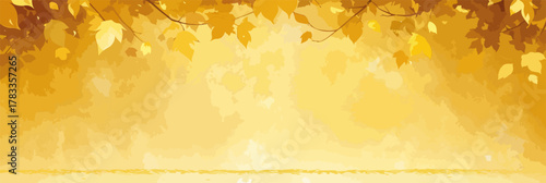 Un affascinante sfondo autunnale con foglie dorate che creano un'atmosfera calda e accogliente.