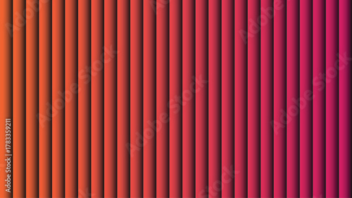 Vertical stripes transition from orange and red to vibrant pink with subtle shadowing