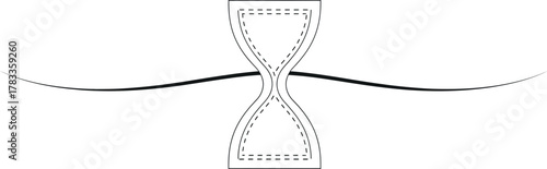 Abstract symmetrical line art design with a central knot and flowing curved lines