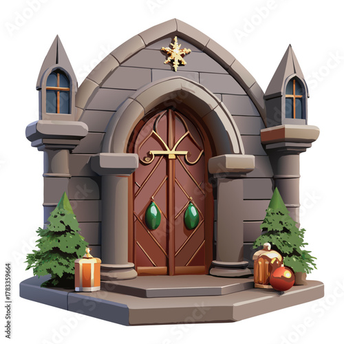 church door with cross