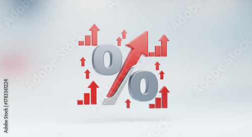 Interest rates rising percentage increase financial growth investment returns market trend economy boost