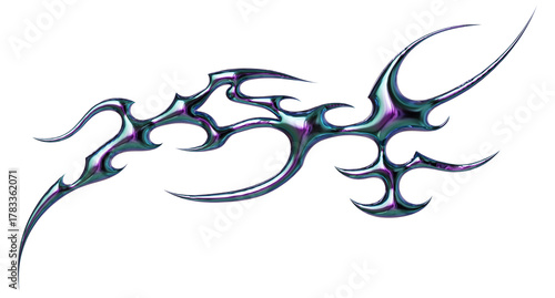 3d render of Cybersigilism ornamental gothic sigil patterns with neo tribal lines and cyber aesthetic