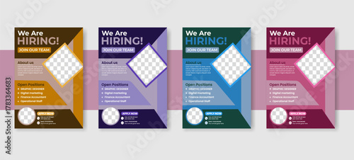 We are hiring banner template for social media post and job vacancy announcement design