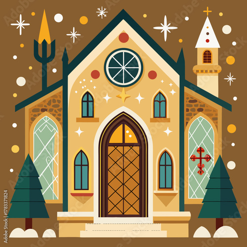 vector illustration of a church