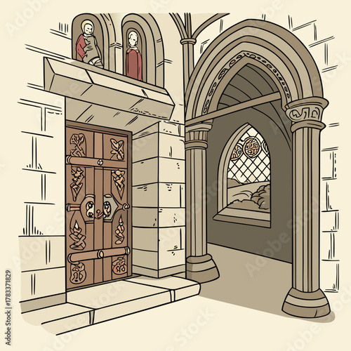 vector illustration of church