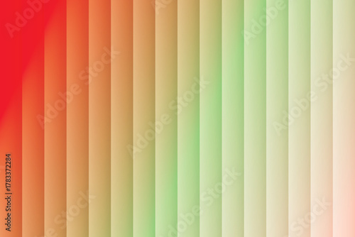 Subtle gradient stripe background features colors shifting smoothly from red to pale green creating a calming effect