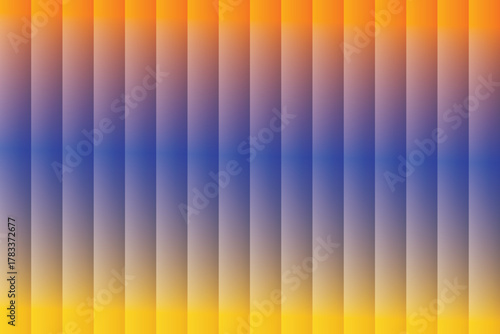Vertical bands transition smoothly from vibrant yellow to deep blue and soft orange hues