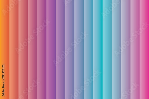 Vertical gradient bands showcase smooth color transitions from orange through pink hues in the image