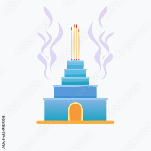 Incense burner with burning incense sticks and smoke.