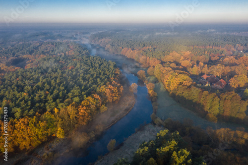 Die Aller bei Celle an einem Herbstmorgen