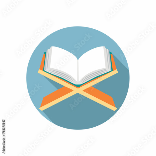 Islamic Holy Book Quran on a Wooden Stand.